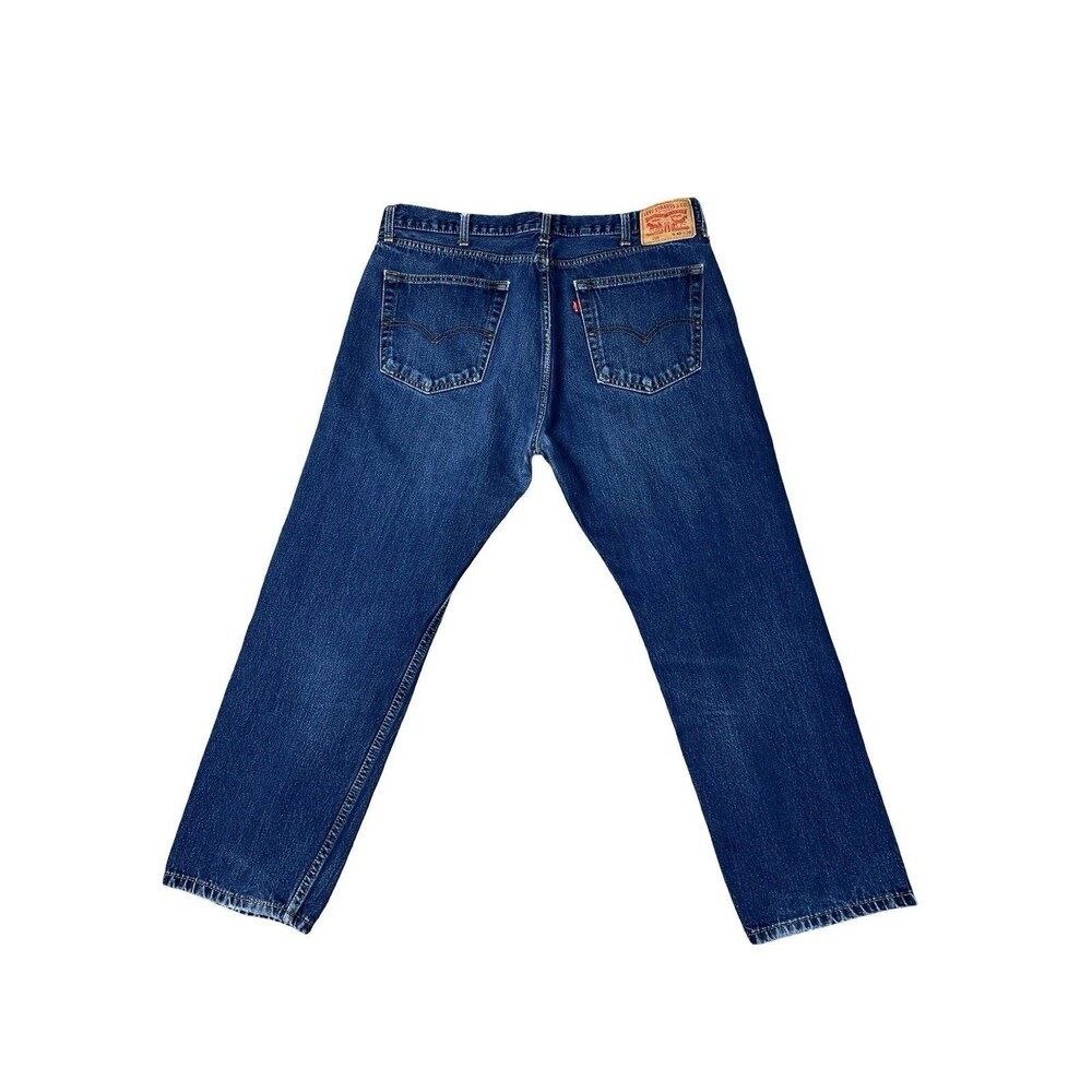 Levis 505 Jeans Mens Size 40x30 Blue Classic Straight Fit Denim Cotton Durable - Picture 3 of 12